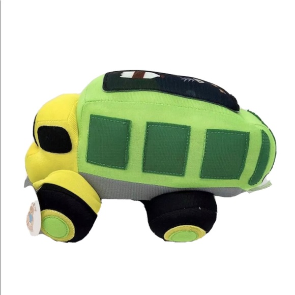 Set of 3 School Bus, Cement Truck & Garbage Truck Soft Plush 10” - Picture 3 of 10